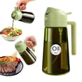 thumbnail image 1 of YARRAMATE 16oz/470ml Oil Sprayer for Cooking w/ Stickers, 2 in 1 Olive Oil Dispenser Bottle, Dark Green Glass Oil Bottle for Air Fryer, BBQ (Green), 1 of 8
