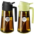 thumbnail image 1 of YARRAMATE 2PCS 16oz/470ml Oil Sprayer for Cooking w/ Stickers, Food-Grade 2 in 1 Olive Oil Dispenser Bottle for Air Fryer, BBQ (Black & Green), 1 of 8