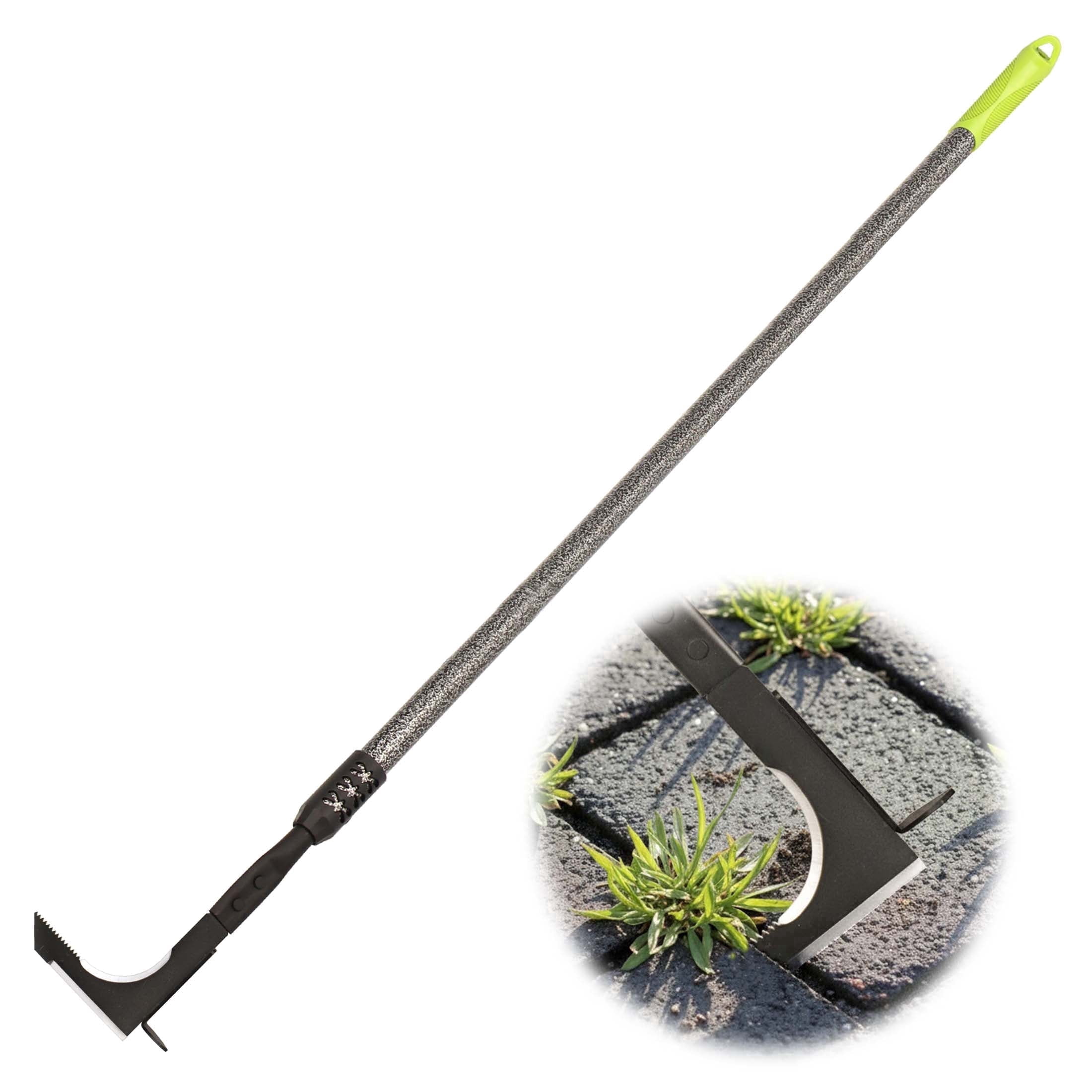 YARTTING Crack Weeder, Long Handle Crevice Weeding Tool, 48" Efficient Weeder Tool, Stainless Steel Weed Grabber Remover, Manual Weed Puller Tool