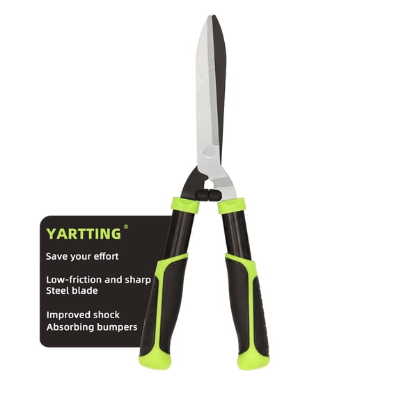 YARTTING Hedge Shears, Hedge Clippers for Trimming Borders, Hedge Trimmer with Sharp Blade, Shears Gardening Tools for Shaping Hedges, Shrubs Bushes