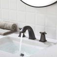 thumbnail image 1 of YASINU  Cross Handles Widespread 8 Inch Bathroom Faucet With Drain Oil Rubbed Bronze Oil Rubbed, 1 of 5
