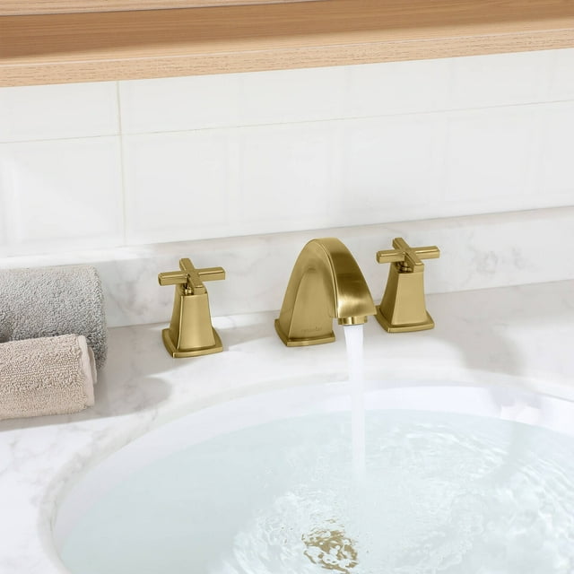 YASINU Cross Handles Widespread 8 Inch Bathroom Faucet With Pop-up ...