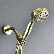 YASINU  Luxury 5 Settings Handheld Shower Head with Massage and Mist Spray Brushed Gold Brushed