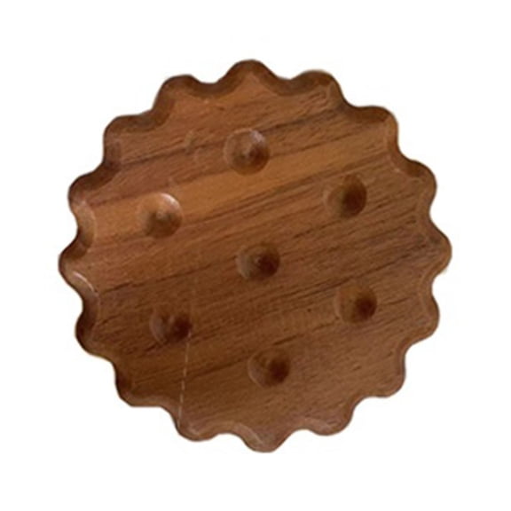 YASONIC 1Pc Solid Wood Biscuit Shaped Coaster Set Insulation Pad And Mat For Home Table Decoration And Accessories Gift For Friends