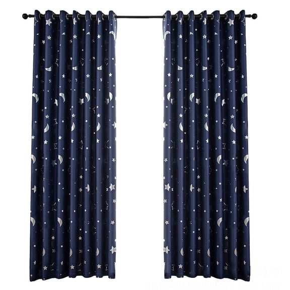 YASONIC Transform your space with our Big Stars and Moon Shade Curtains for living room