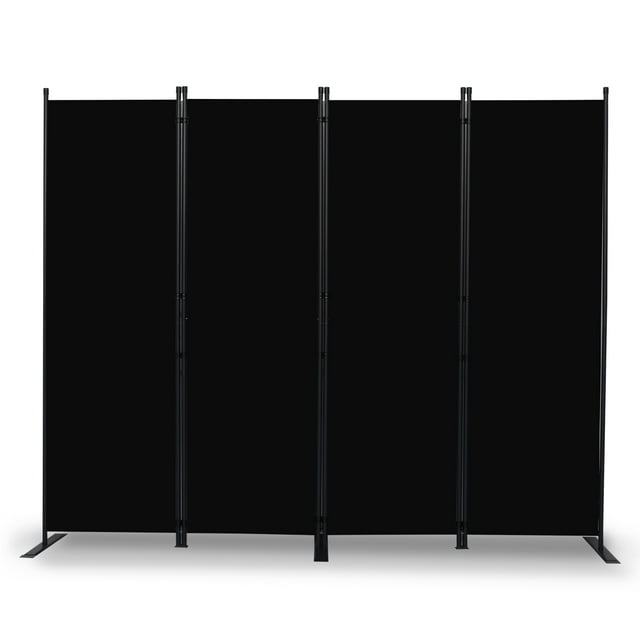 YASRKML 4 Panel Folding Privacy Screen, 6Ft Tall Room Divider with Wider Support Feet, Portable