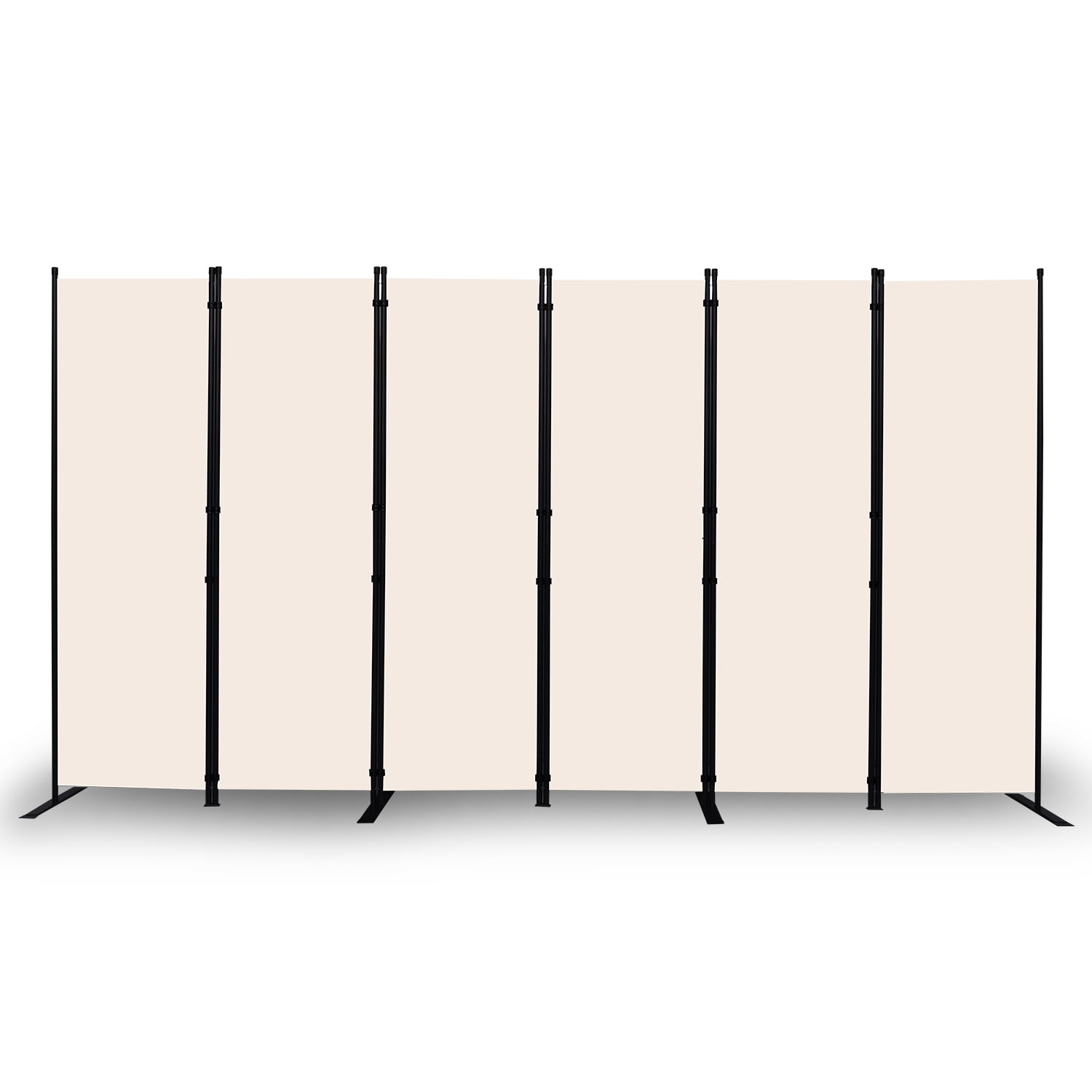 YASRKML 6 Panel Folding Privacy Screen, 6Ft Tall Room Divider with Wider Support Feet, Portable