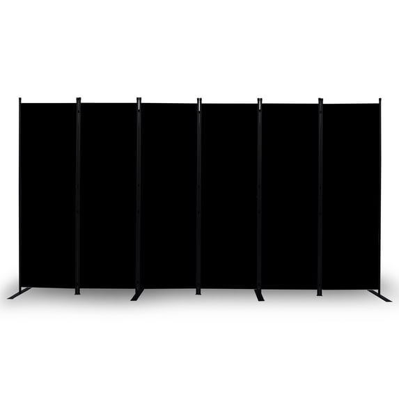 YASRKML 6 Panel Folding Privacy Screen, 6Ft Tall Room Divider with Wider Support Feet, Portable Wall Dividers Room Partition, Black