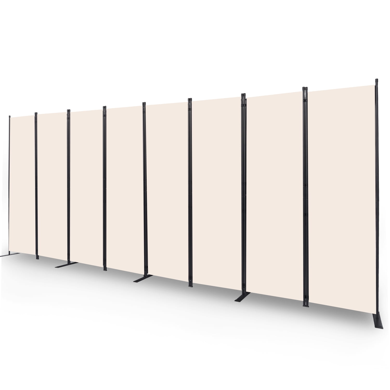 YASRKML 8 Panel Folding Privacy Screen, 6Ft Tall Room Divider with