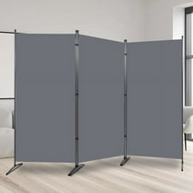 YASRKML Room Divider, 3 Panel Folding Privacy Screen for Office, Room Divider Screen Freestanding Partition Room Separators Fabric Panel 102"x71.3", Gray