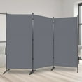 thumbnail image 1 of YASRKML Room Divider, 3 Panel Folding Privacy Screen for Office, Room Divider Screen Freestanding Partition Room Separators Fabric Panel 102"x71.3", Gray, 1 of 6