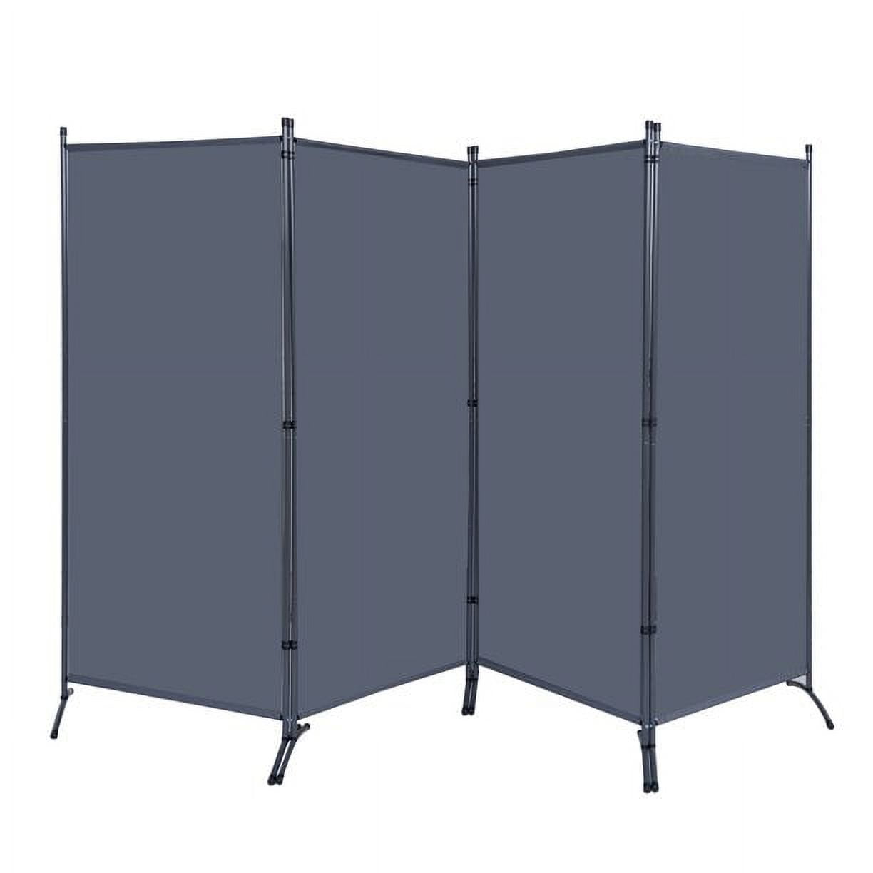 YASRKML Room Divider & Folding Privacy Screen, Gray, 136" x 71.3", 4 Count