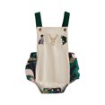 thumbnail image 1 of YASUTNKS Baby Boy Romper Summer Sleeveless Square Neck Animal Embroidery Romper Newborn Overalls, 1 of 9