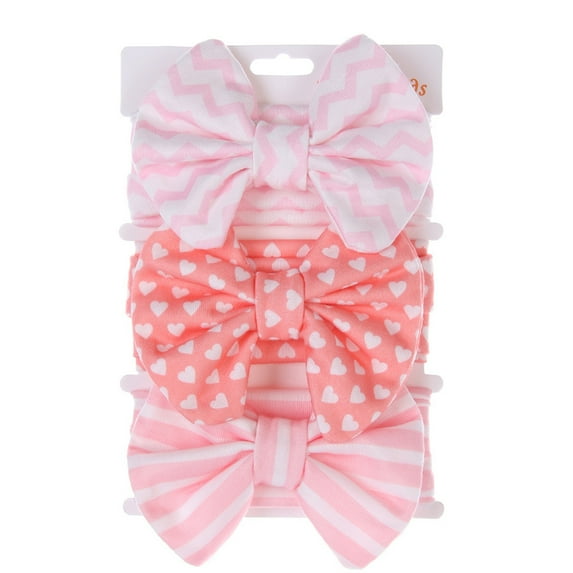 YASUTNKS Baby Girls Bows Headbands 3 Pack Soft Cute Hair Bands for Newborn Toddlers Hair Accessories Photography Props