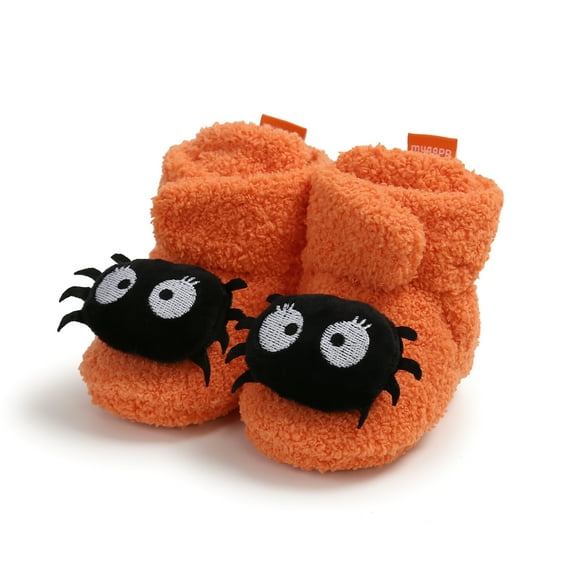 YASUTNKS Baby Halloween Booties Soft Anti-Slip Slippers Fall Winter Warm Infant First Walker Shoes