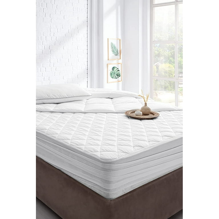Fitted Bedsheet King Size, Quilted Mattress Cover