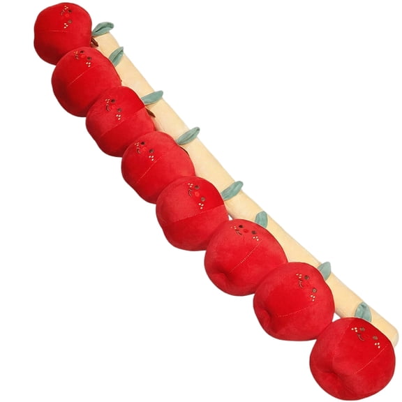 YATAV 27.5 Inch Long Fruit Plush Pillow,Soft Plush Fruit Cushion Cute Hug Pillow,Fun Plush Home Decor Sleeping Companion Gift(Apple)
