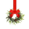 thumbnail image 1 of YATAV 6" Christmas Mini Cabinet Wreaths for Kitchen with Ribbon Bows Red Berry Small Window Wreath for Window Door Farmhouse Christmas Party Decorations Mini Wreaths For Cabinets(B), 1 of 3
