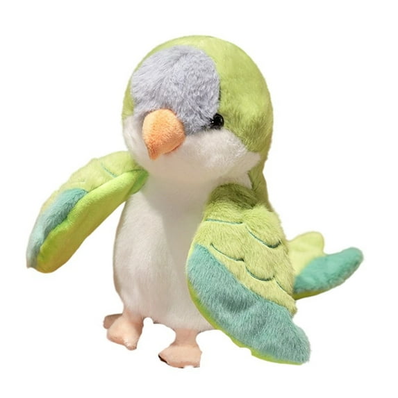 YATAV 8inch Plush Parrot Hand Puppets Birds Stuffed Animals Toys Puppet for Imaginative Pretend Play Storytelling Palm Pals Stuffed Animals(Green)