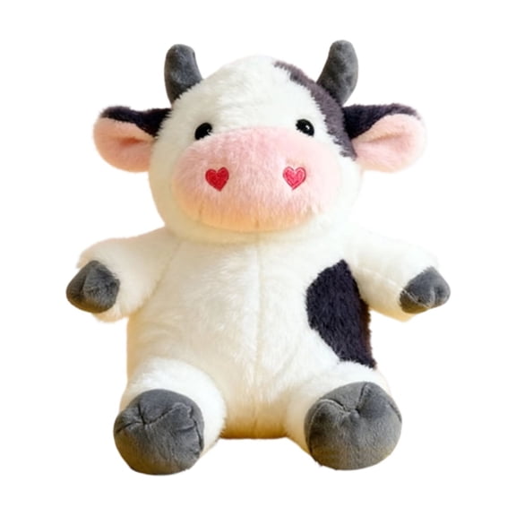 YATAV Adorable Palm Pals Heart Cow Stuffed Animal - Pocket-Sized Play - Collectable Fun - Everlasting Companion - Birthday Christmas Gifts 9 Inches(A)