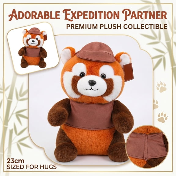YATAV Adorable Plush Animal Doll & Brown Detective Uniform & Soft Hugging Companion & Stuffed Animals Birthday Gift(Panda,9")