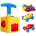 thumbnail image 1 of YATAV Balloon Powered Cars Balloon Racers with Manual Balloon Pump (2 Cars & 6 Balloons) for Kids Boys Girls 3+ and Classroom (Dark Yellow), 1 of 2