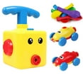 thumbnail image 1 of YATAV Balloon Powered Cars Balloon Racers with Manual Balloon Pump (2 Cars & 6 Balloons) for Kids Boys Girls 3+ and Classroom (Yellow), 1 of 2