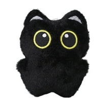 YATAV Black Cat Plush - 4.7In Christmas Plush Black Cat Stuffed Animals Toy for Kids,Cute Stuffed Cat Plushies Toy,Kawaii Kitten Birthday Christmas Gift(A)