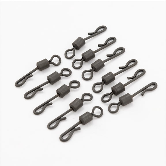 YATAV Carp Fishing Tackle Kit 120pcs Carp Fishing Terminal Tackle Set Safety Lead Clips Anti-Tangle Sleeve Quick Change Swivel Tail Rubber Carp Fishing Accessories with Box(Brown)