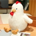 thumbnail image 1 of YATAV Chicken Stuffed Animal Chicken Plush Doll Toy Adorable Soft Chicken Rooster Toy Plushies and Gifts 18 inch for Christmas Thanksgiving Birthday(White), 1 of 4