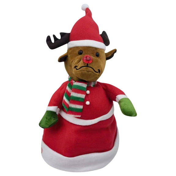 YATAV Christmas Hats Santa Hats,Electric Christmas Singing and Dancing Hat,Red Musical Funny Xmas Toy Hat for Christmas New Year Party Supplies Xmas(Elk)