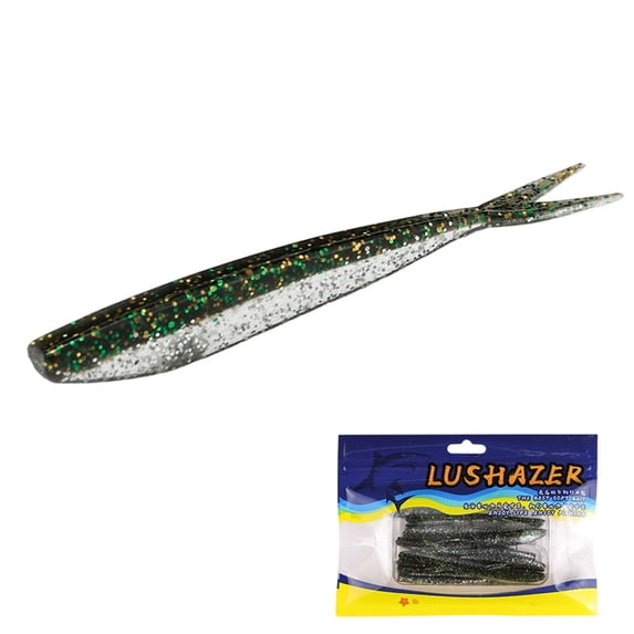 YATAV Fishing Bait,3in,Realistic Soft Plastic Fishing Lure Baits,Ideal for Crappie,Panfish,Bass,Walleye and Trout - 15 Pack(Black)