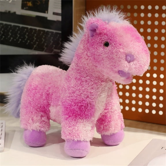 YATAV Horse Stuffed Animal - Super Soft Plush Horse,Throw Pillows for Sofa & Bed,Cute Stuffed Horse Gifts for Family and Friends-Pink-9"