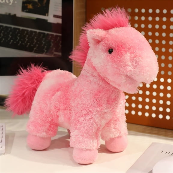 YATAV Horse Stuffed Animal - Super Soft Plush Horse,Throw Pillows for Sofa & Bed,Cute Stuffed Horse Gifts for Family and Friends-Watermelon Red-9"