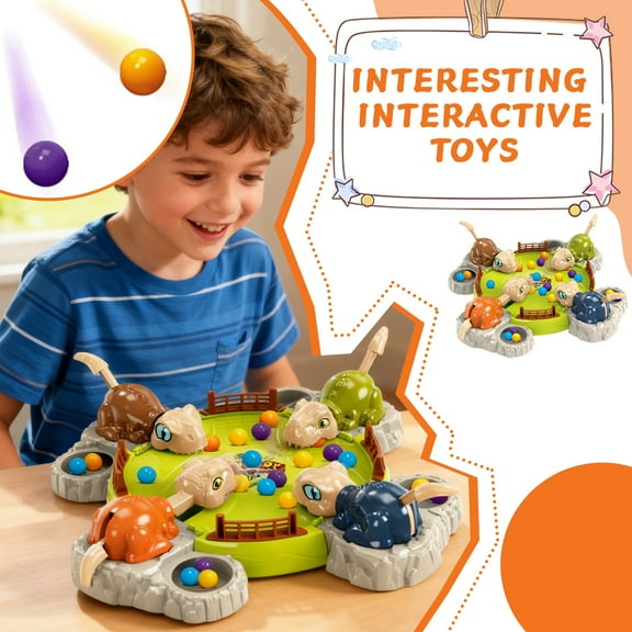 YATAV Hungry Dinosaurs Board Game - Intense Game of Quick Reflexes - Pre-School Game Family Board Game for Ages 3 and Up,for 2 to 4 Players,Ideal birthday Christmas Holiday Gifts