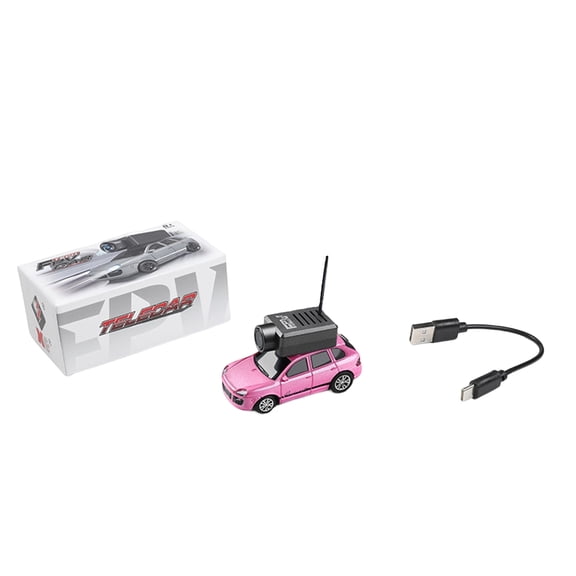 YATAV Mini RC Car,2.4GHz 1:64 Scale FPV Remote Control Car with Camera 720P,APP Control Rear Drive Vehicle with LED Lights(Pink)