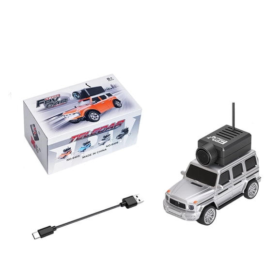 YATAV Mini RC Car,2.4GHz 1:64 Scale FPV Remote Control Car with Camera 720P,APP Control Rear Drive Vehicle with LED Lights(Silver)