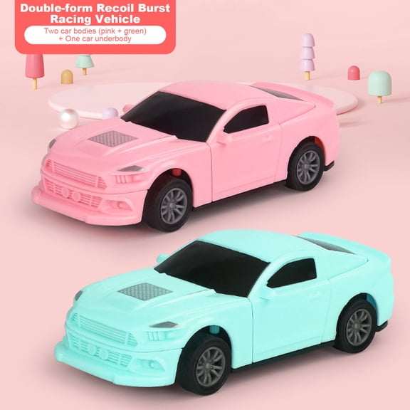 YATAV Pull Back Collision Explosion Car & Assembly Off-Road Sports Car Model Dual-Form Explosion Flying Car & Fun Interactive Toys,Birthday Christmas Gifts(B)