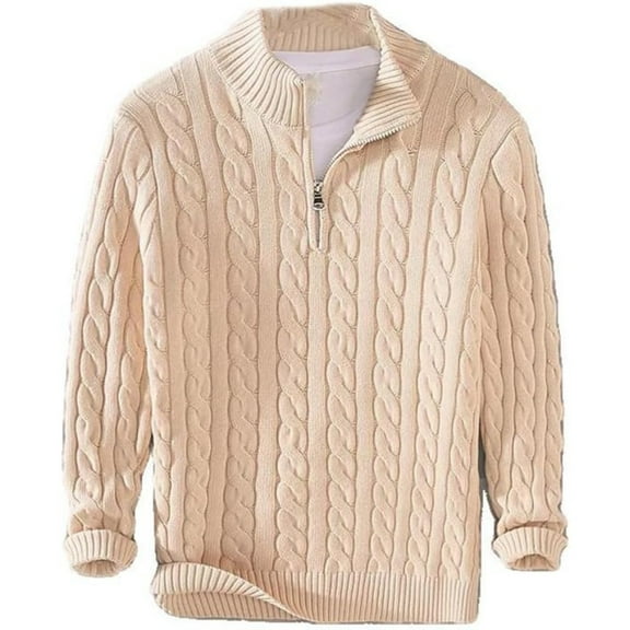 YATELLE Autumn Winter Pullover Sweater Collar Cotton Knit Street Clothes