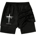 thumbnail image 1 of YATELLE Double-layer Sports Fitness Casual Shorts 2 In 1 Running Shorts, 1 of 3