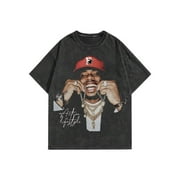 YATELLE Mens Graphic Tee Oversized Crewneck Short Sleeve Y2K T Shirt