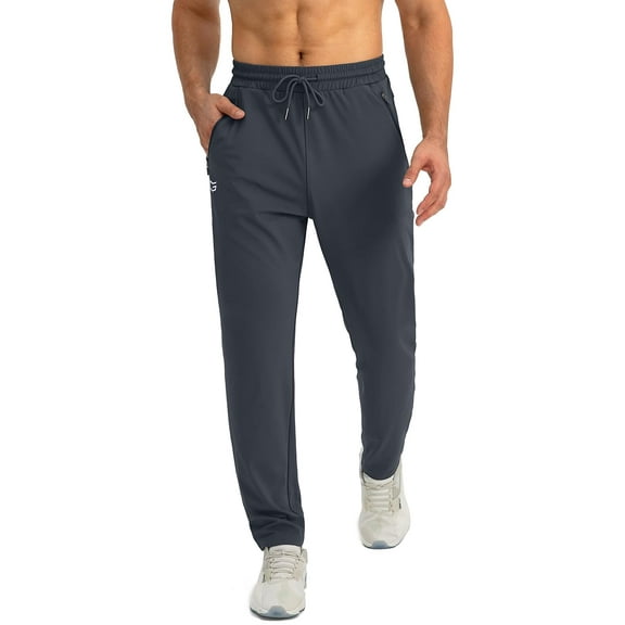 YATELLE Men's Sweatpants with Zipper Pockets Tapered Joggers for Men Athletic Pants for Workout, Jogging, Running