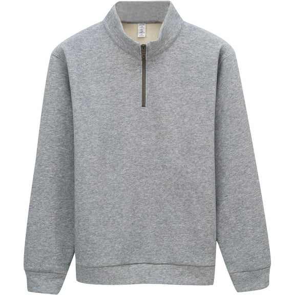 YATELLE Thermal Shirts for Men Fleece Half Zip Hoodie Pullover Rice Sweater Men's Long Sleeved Top No Ironing Warm Red