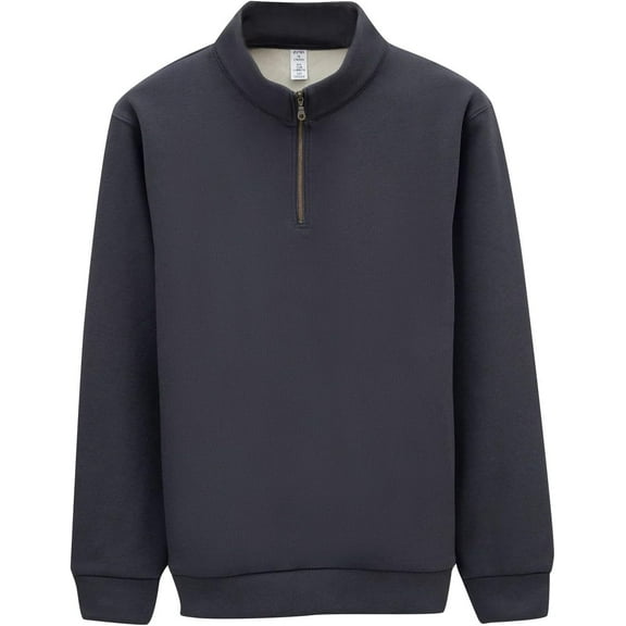 YATELLE Thermal Shirts for Men Fleece Half Zip Hoodie Pullover Rice Sweater Men's Long Sleeved Top No Ironing Warm Red