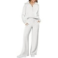 thumbnail image 1 of YATELLE Women 2 Piece Outfits Sweatsuit Oversized Sweatshirt Sweatpants Tracksuit Sweat Lounge Matching Set 2024 Fall Trendy, 1 of 10