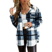 YATELLE Womens Fall Outfits Fashion Clothes Shackets Flannel Plaid Button Down Long Sleeve Shirts Jackets 2024