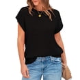 thumbnail image 1 of YATELLE Womens Spring Tops 2025 Summer Shirts Crochet Cap Sleeve Sweater Pullover Crew-neck Hollowed-out Sunblock Knit Sweater Smock, 1 of 7