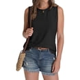 thumbnail image 1 of YATELLE Womens Tank Tops Eyelet Loose Casual Summer Tops Crew Neck Basic Sleeveless Shirts Trendy 2025, 1 of 6