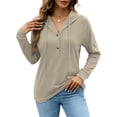 thumbnail image 1 of YATELLE Womens Tops Fall Fashion Hoodies for Women Long Sleeve Sweatshirts Ladies Casual Tees Soft Pullover Trendy Blouses, 1 of 5