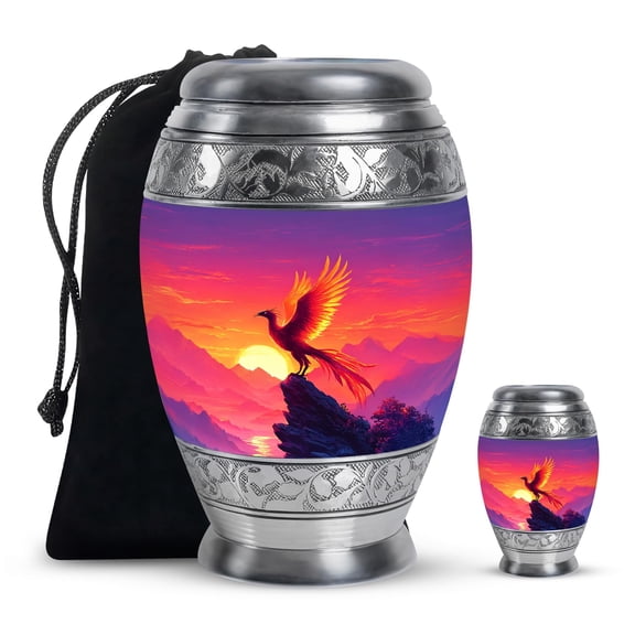 YATHABHISA American Football Handcrafted Urn for Father and Mother, Ash Keepsake for Family, Cremation and Funeral Urns, Small Keepsake Urns for Dad and Mom, Combo, 10 Inch Large & 3 Inch Small